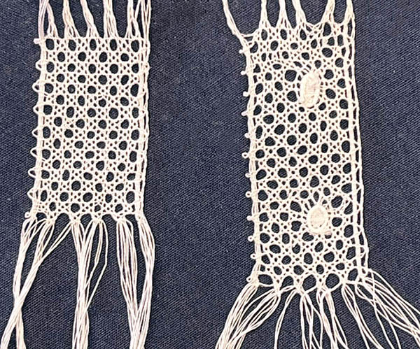 Finished lace - Example 1 and 2.