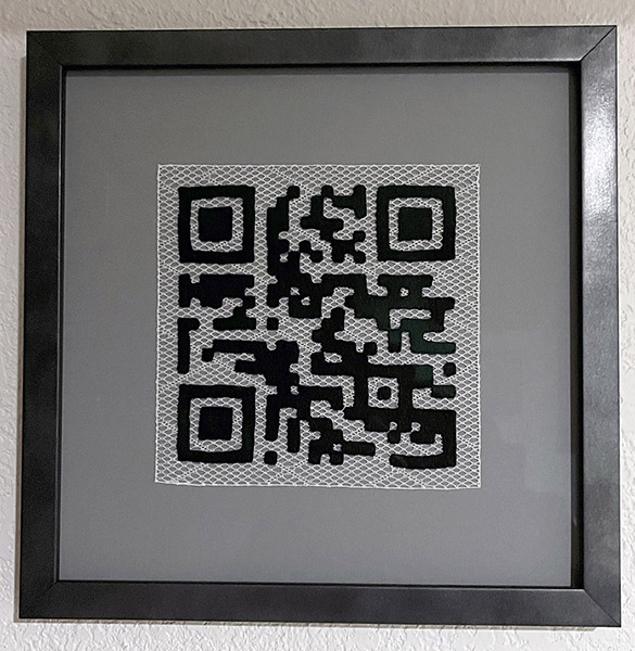 Functional QR code framed.