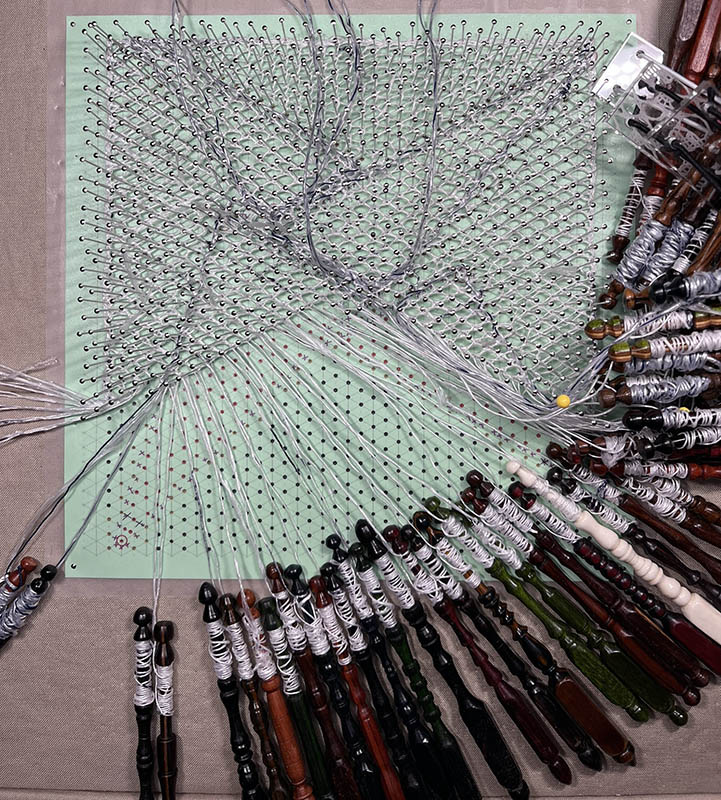 The gimp must be effective, since you can see it past the pins. 